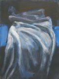 Weisses Tuch auf blau