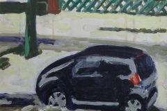 Kleinwagen am Straßenrand