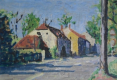 Dorf im Frühling