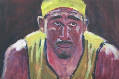 Sportler - Acryl auf naturweißem Zeichenpapier - 42 cm x 66 cm