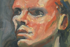 Klaus Kinski (?) - Acryl auf naturweißem Zeichenpapier - 36 cm x 50 cm