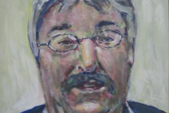 Wolf Biermann - Acryl auf naturweißem Zeichenkarton - 42 cm x 62 cm